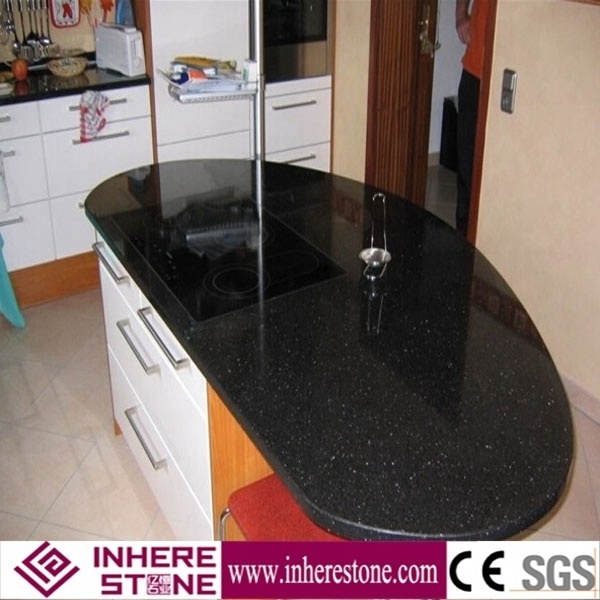 Black star galaxy pre cut granite countertops black galaxy kitchen island top