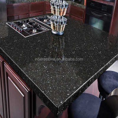 Black galaxy quartz countertop,sparkle black quartz stone countertop