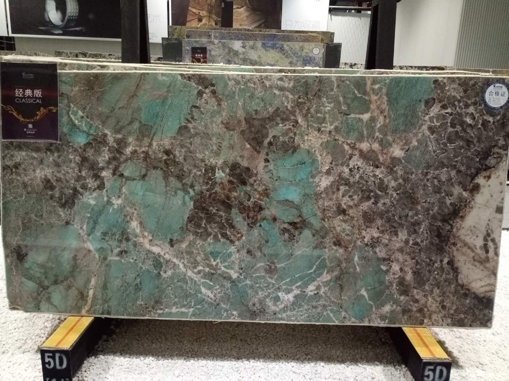 polished amazonite green granite slabs stone countertop