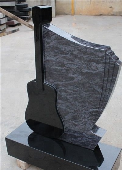 Western Design Tombstone Polished Black Monument High Quality Guitar Headstone