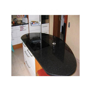 Black star galaxy pre cut granite countertops black galaxy kitchen island top