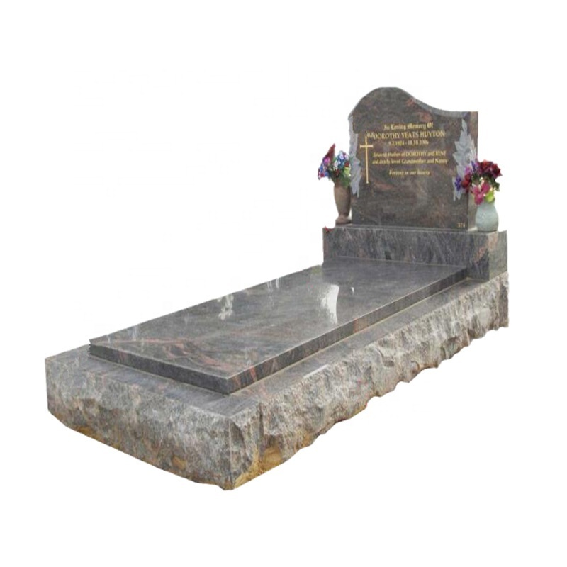 Wholesale Full Kerb Set Granite Headstone Luxurious Tombstone Gravestone Monument