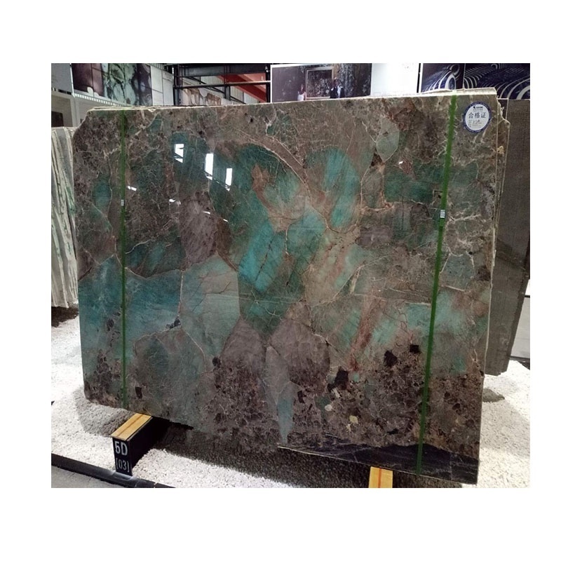 polished amazonite green granite slabs stone countertop