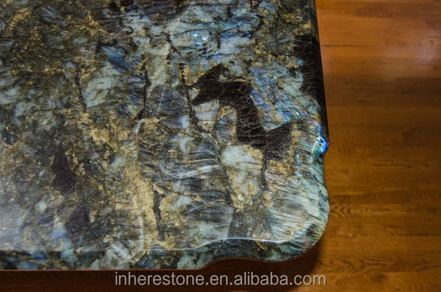 labradorite blue granite slab for prefab granite kitchen countertop