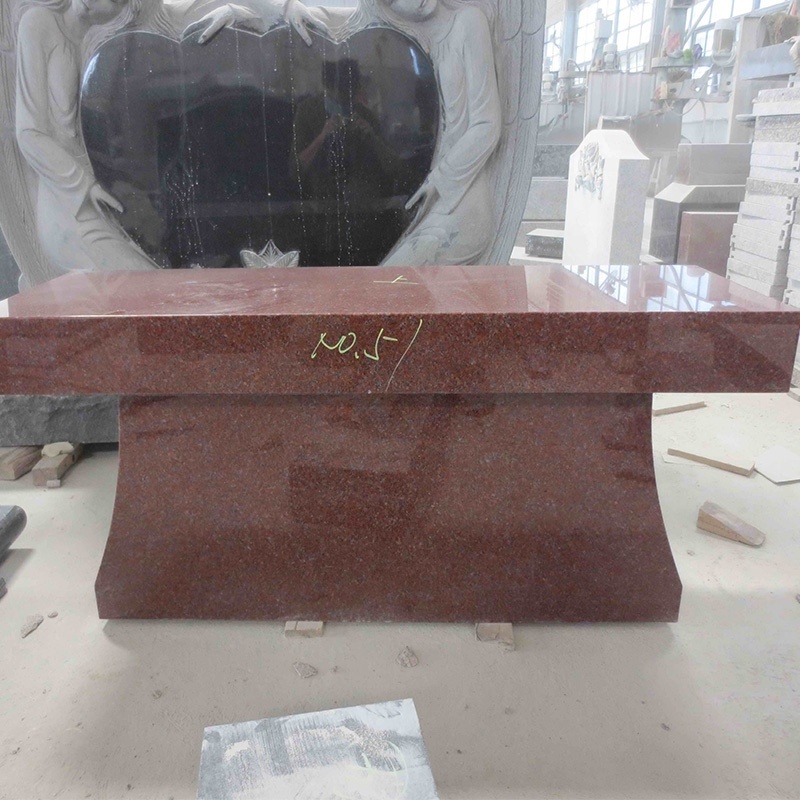 Hot Sale Factory Direct Cheap Price Memorial Stone Bench Red Granite Bench Tombstone