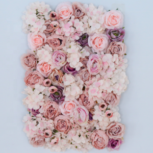 High Quality Artificial Rose Hydrangea 3D Effect Flower Wall Panel Wedding Stage Decoration Party Birthday Backdrop Wall