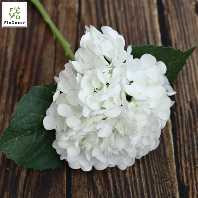 High Quality Artificial Latex Hydrangea Flower Real Touch For Party Hotel Wedding Table Decorative Flowers Blue White Pink