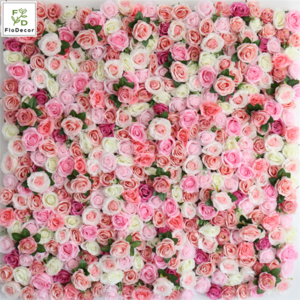 Wholesale Hot Sale Artificial Silk Rose Hydrangea 3D Effect Flower Wall Panel Wedding Party Birthday Decoration Stage Backdrop