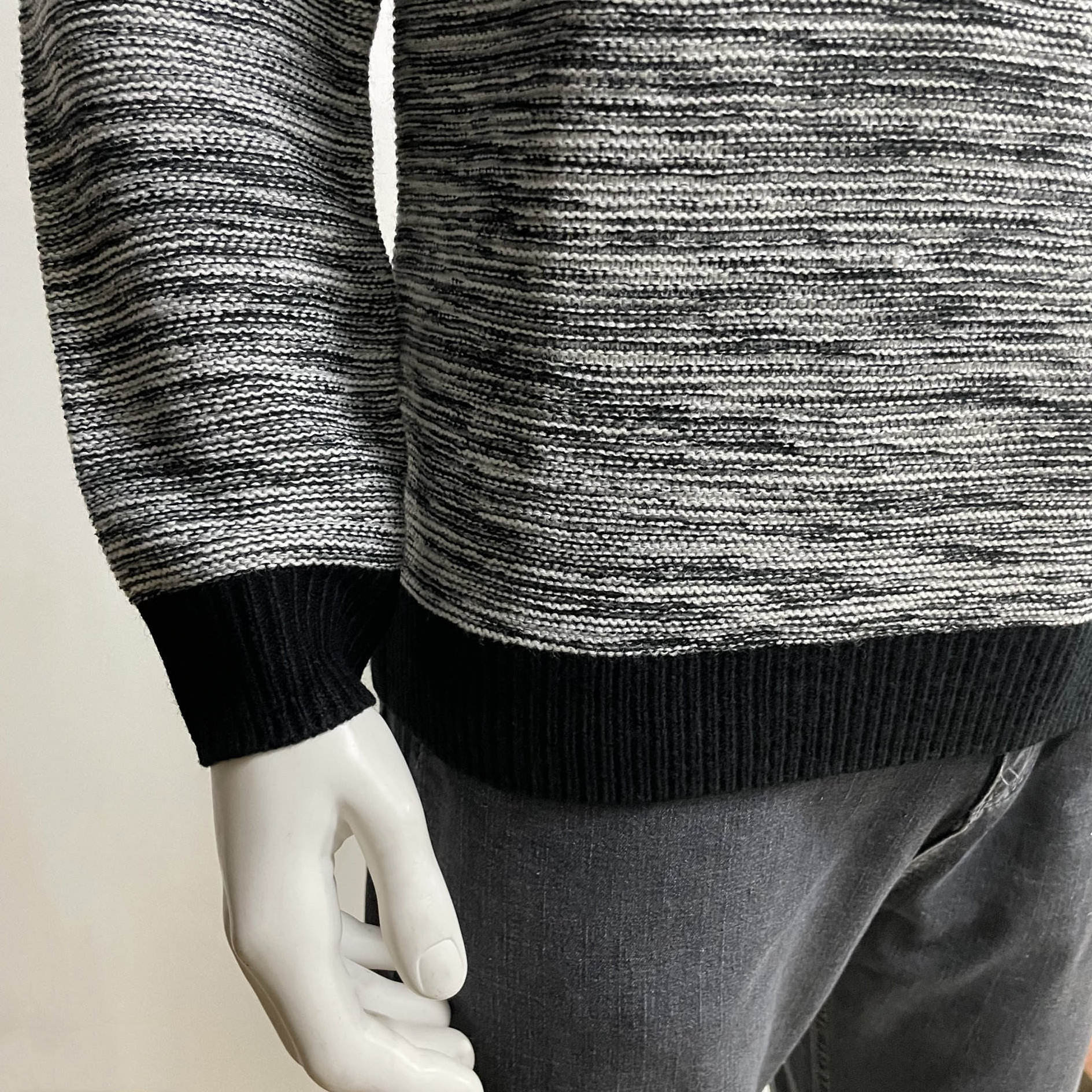 Sleeve Winter Design Knitted Cardigan Sweater Men Knitted Turtleneck Cardigan Men Mens Shawl Collar Button Cardigan