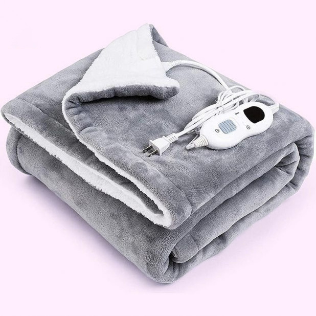 electric over warm blanket Power Saving Heated Blanket Throw Thermal Heating Bed Pad Wire Electric Rechargeable Blanket