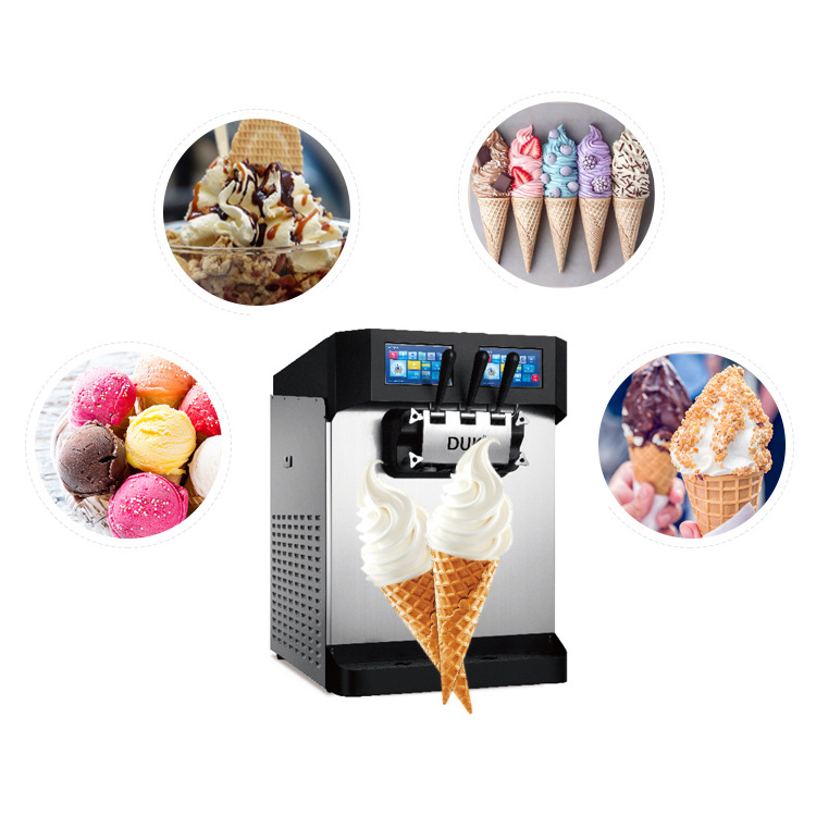 Soft serve ice cream making machine commercial ice cream dispenser