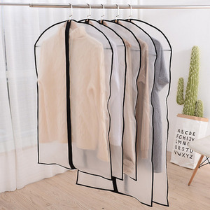 Transparent Peva Top Clothes Hanging Garment Dress Clothes Suit Coat Dust Cover Home Storage Bag Pouch Wardrobe Hanging Clothing