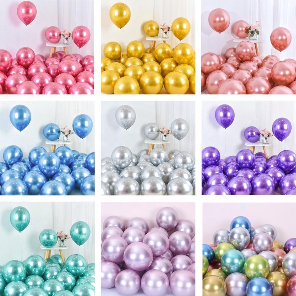 Giant Metallic Globos Ballons Inflatable Helium Latex Chrome Balloons For Birthday Party Wedding Decoration