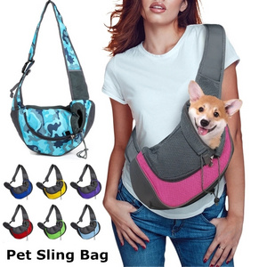 Outdoor Travel Single Shoulder Mesh Oxford Pet Dog Carrier Sling Bag for Small Dogs Puppy