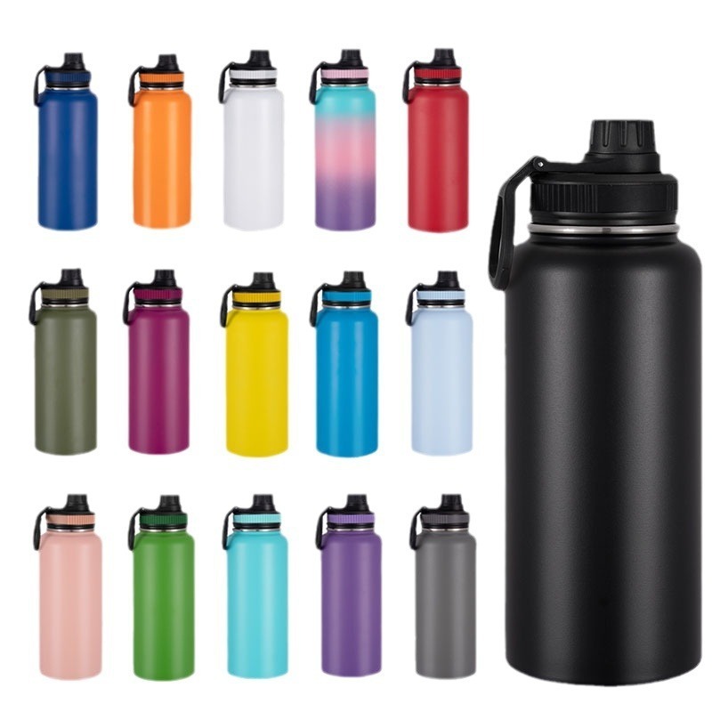 Custom Logo 32 oz Insulated Water Bottle Vacuum Flasks Stainless Steel Sports Water Bottle for Travel and Camping