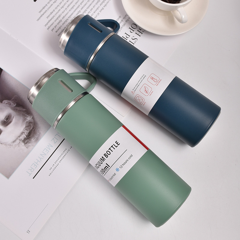 Customized Vacuum Insulated Stainless Steel Vacuum Flask Thermos Mug Gift Set Water Bottle for Corporate Business