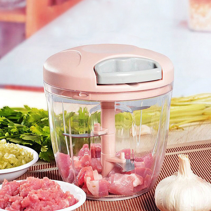 Hand Pull String Manual Food Chopper Garlic Mincer Onions Vegetable Cutter Veggie Slicer Vegetable Chopper for Fruits Nuts