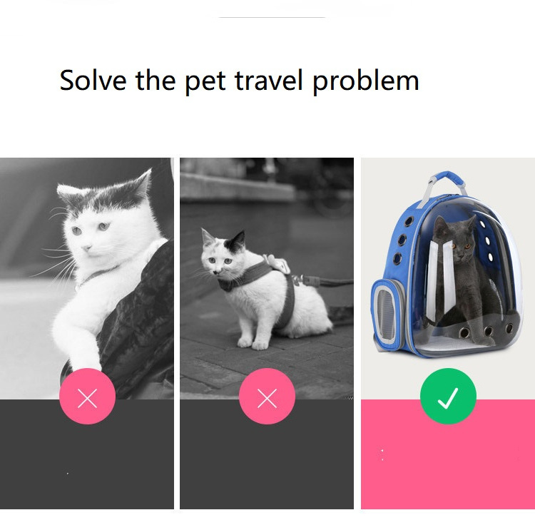 Airline Approved Transparent Space Capsule Small Dog Pet Cat Backpack Carrier Bubble Bag for Travel