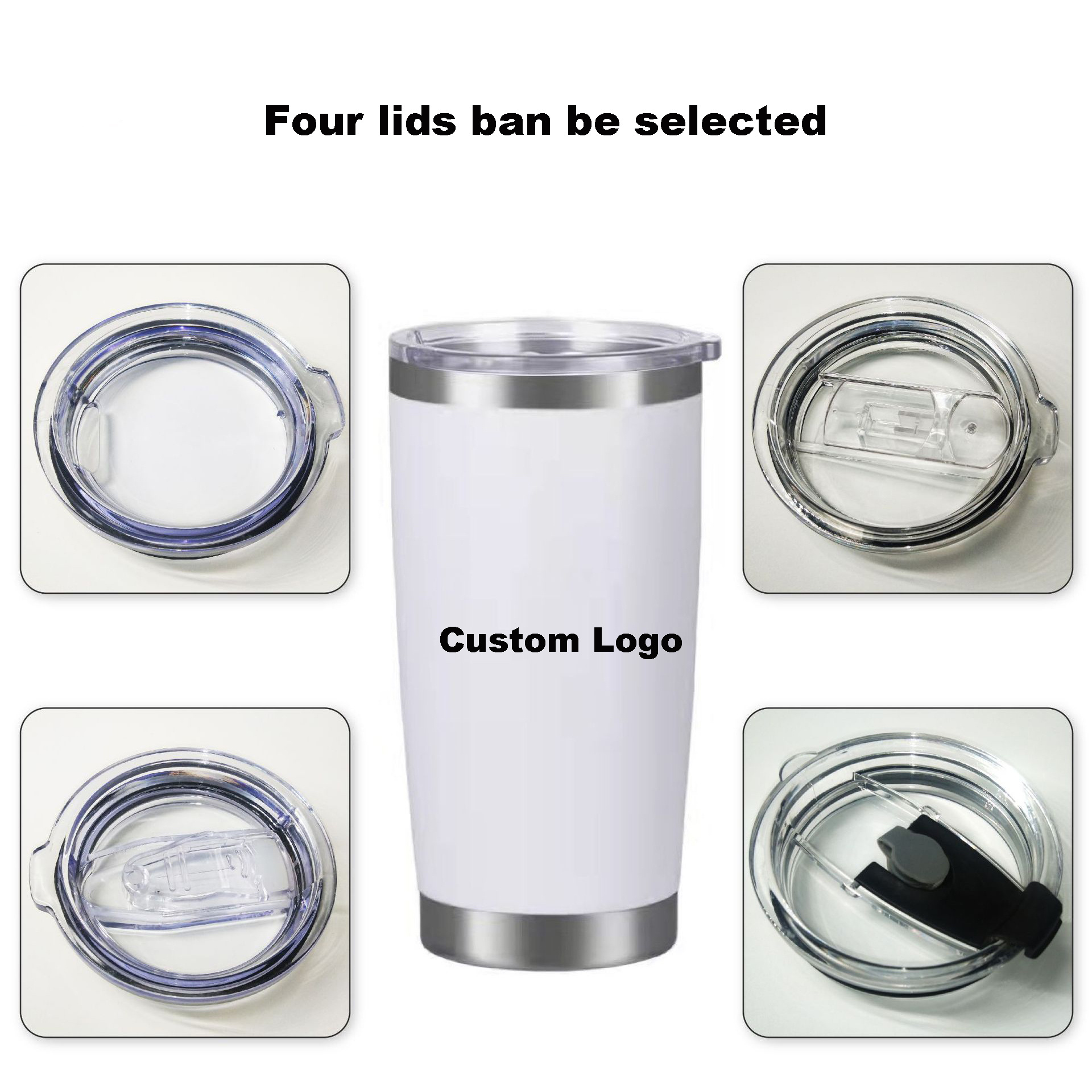 Custom Logo 20oz Powder Coated tumbler Double Wall Insulated Stainless Steel Coffee Mug Tumblers with Lid for Travel