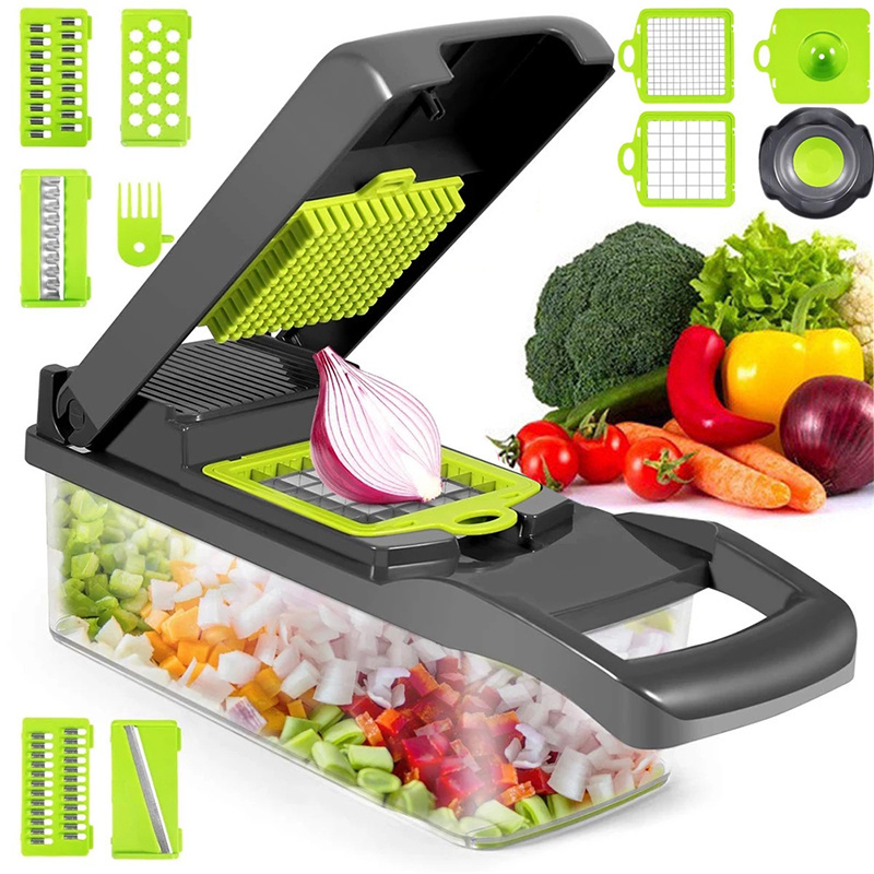 Custom Logo Kitchen 12 in 1 Food Dicer Onion Mandoline Slicer Multifunction Vegetable Cutter Veggie Slicer Vegetable Chopper