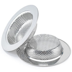 Upgraded Double-Layer Safe Design Stainless Steel Kitchen Sink Strainer Sink Drain Basket for Prevent Blockage