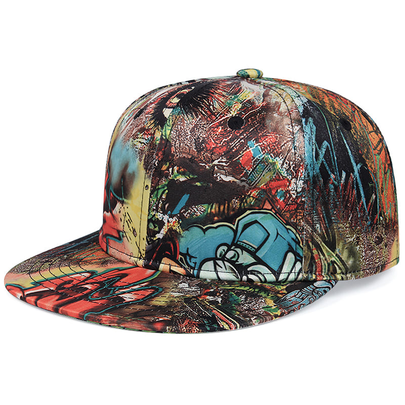 Brooklyn Graffiti Cotton Snapback Cap with Unique Colors Durable Material Outdoor Running Style Custom Logo Colors and Materials