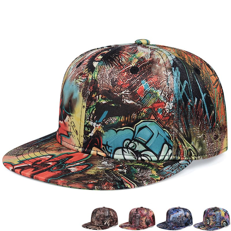 Brooklyn Graffiti Cotton Snapback Cap with Unique Colors Durable Material Outdoor Running Style Custom Logo Colors and Materials