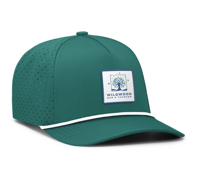 Custom Golf Brand Caps 5 Panel Polyester Spandex Hats Waterproof Hats for Men Laser Cut Sport Caps with Rope and Custom logo