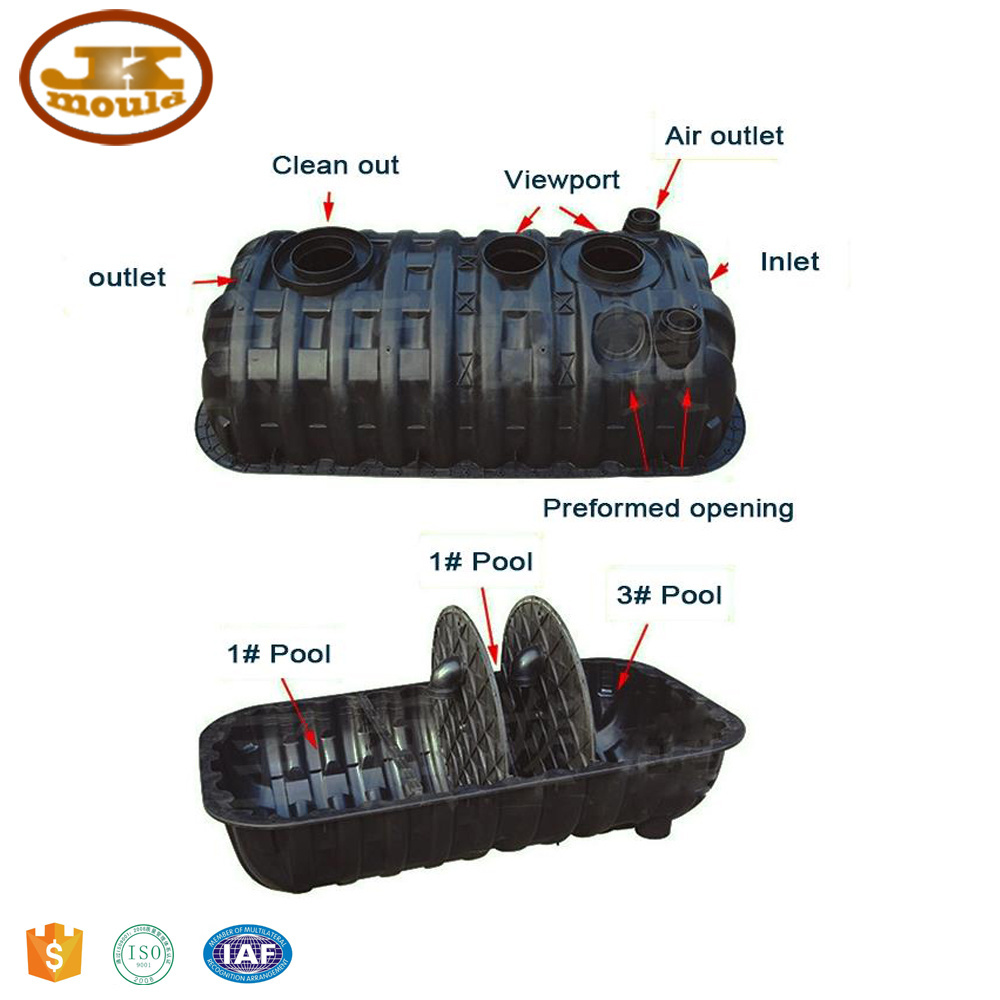 Different Size Family Used Three Chamber Septic Tank for Toilet Water Treatment