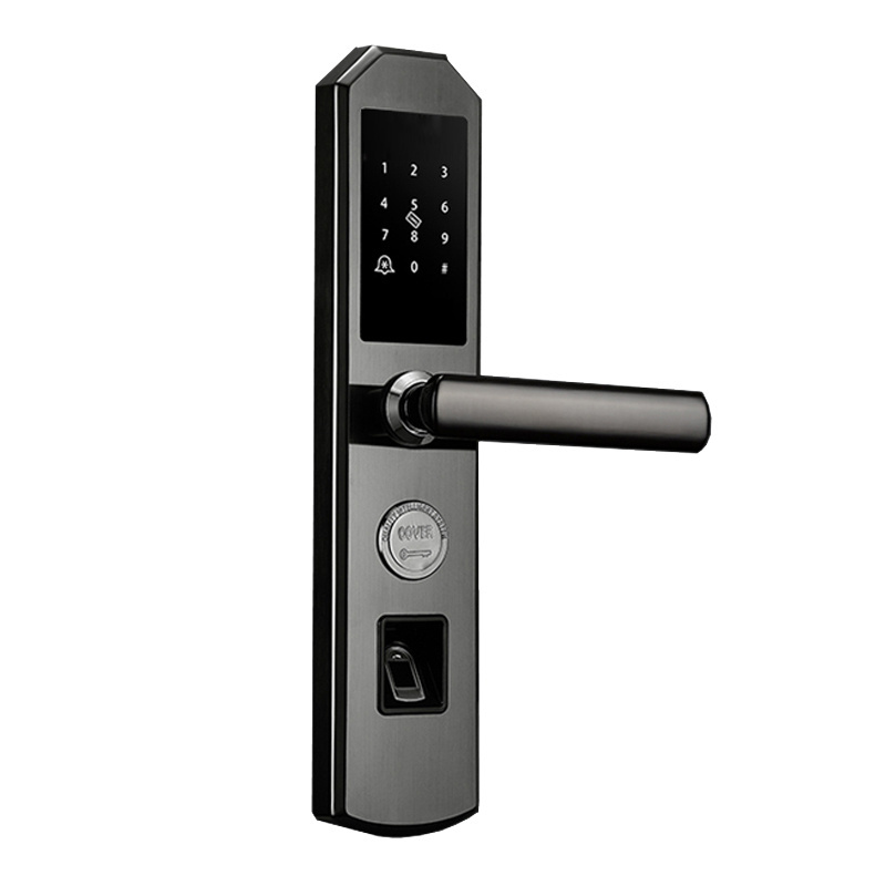 Lowest Price Double Sided Smart Magnetic Swipe Card Door Locks with Touchscreen Handle and Key