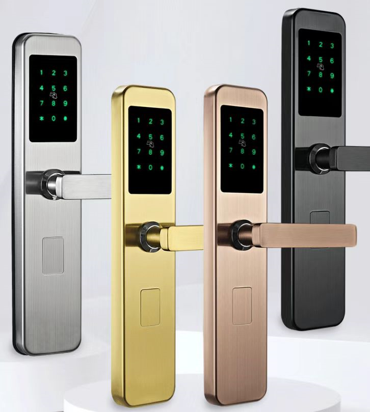 Hidden Key Hole Biometric Fingerprint Smart Door Handle Lock