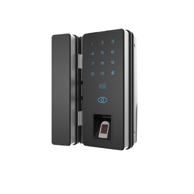 Touch Screen Digital Fingerprint Password Verification Wireless Smart Glass Sliding Door Lock