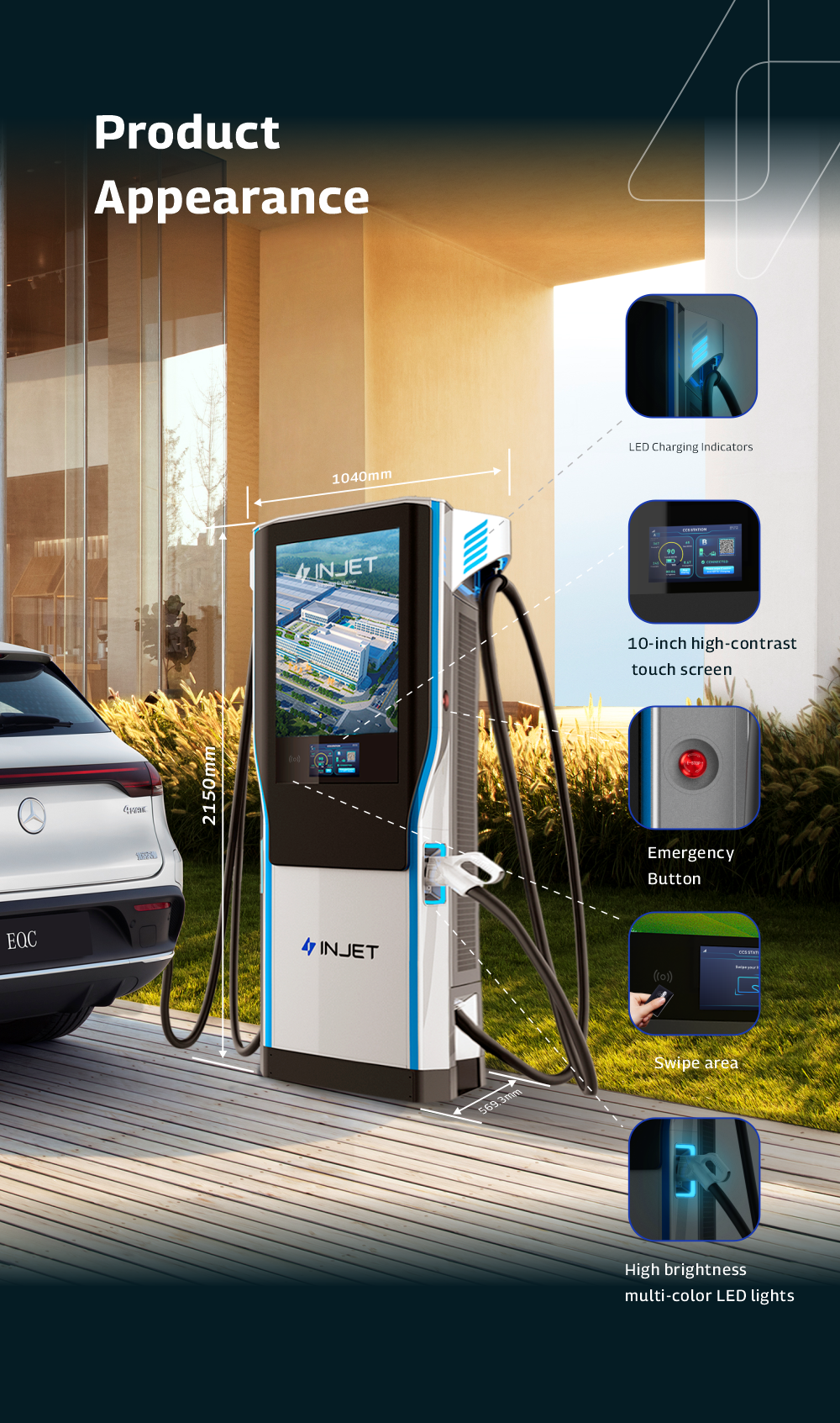 Level 3 EV DC Charger Electric Car Charging Station Fast 60kW 120kW 180kW 240kW DC Ev Charger Stations