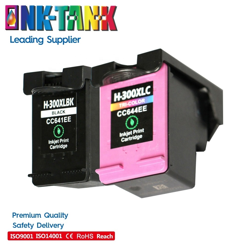 INK-TANK 300 XL 300XL Black Premium Remanufactured Color InkJet Ink Cartridge for HP300XL for HP300 for HP Deskjet D1660 Printer