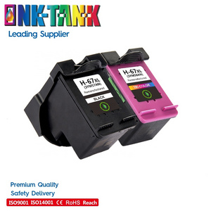 INK-TANK 67XL 67 XL Premium Black Remanufactured Color InkJet Cartridge for HP67 For HP ENVY 6000 DeskJet 1255 2700 Printer