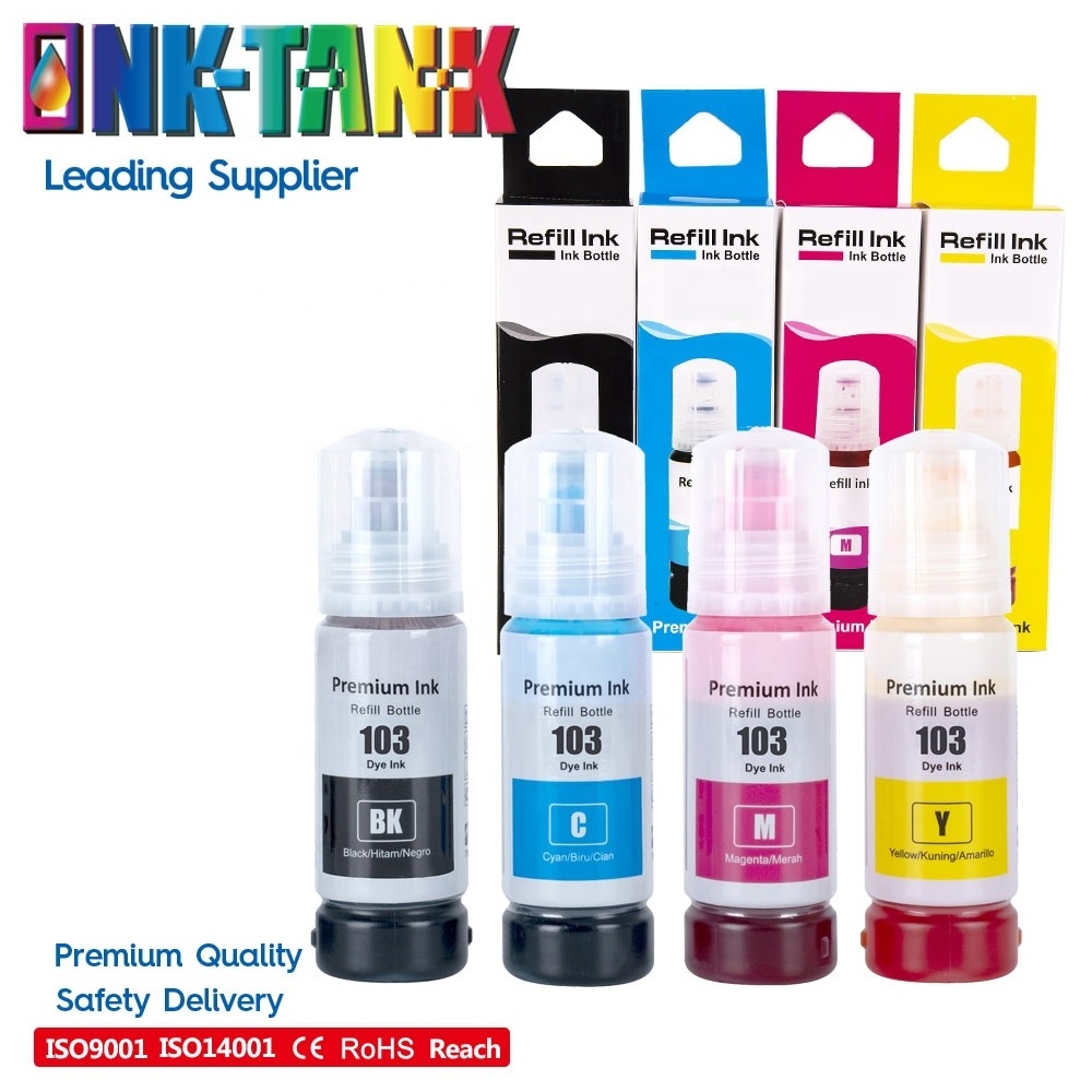 INK-TANK 103 Premium Compatible Bottle Water Based Refill Tinta Ink for Epson EcoTank L3252 L3100 L3110 L3150 L3111 Printer