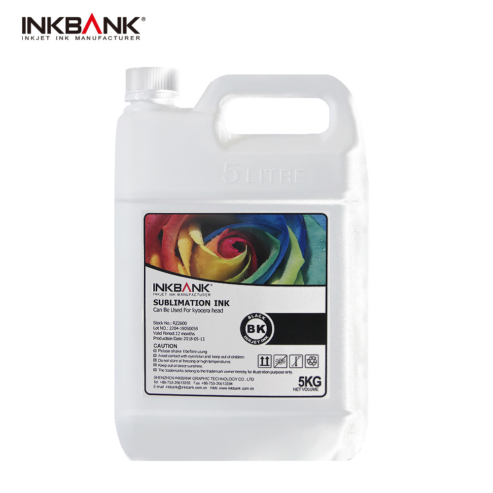 INKBANK 1KG Bottle High Density textile sublimation Dye ink with Epson Print head Dx5 Dx7 I3200 S300