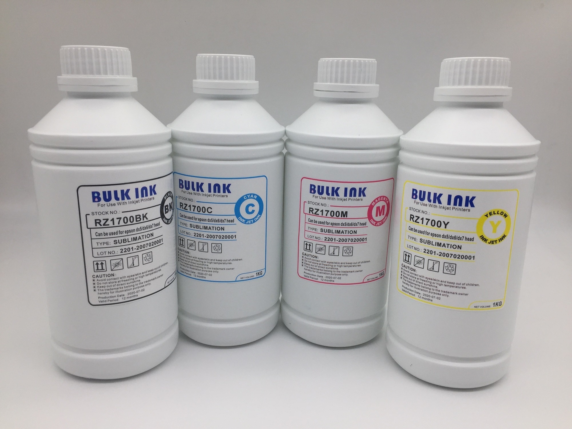 INKBANK 1KG Bottle High Density textile sublimation Dye ink with Epson Print head Dx5 Dx7 I3200 S300