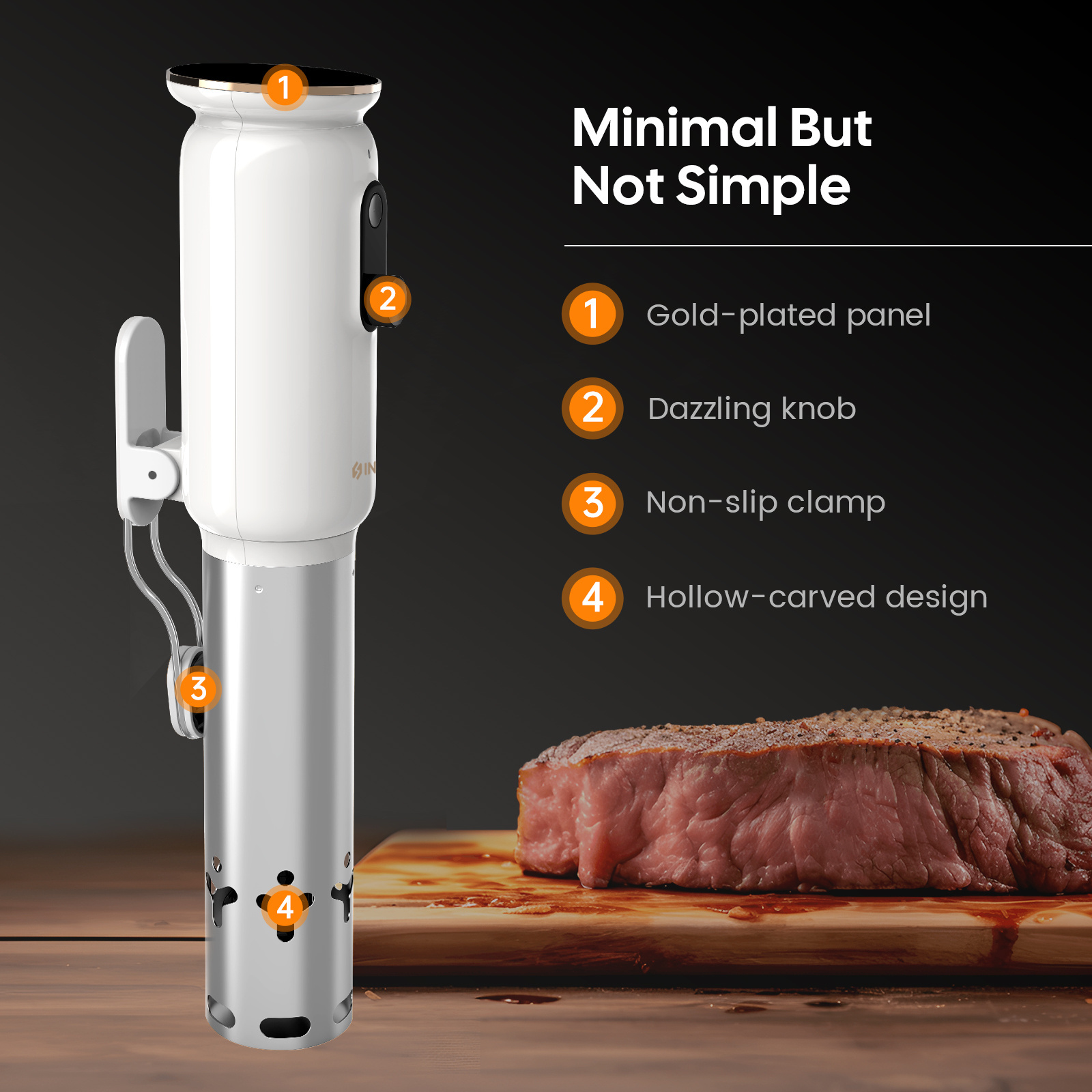 2023 New WiFi Sous Vide ISV-101W White Slow Cooker