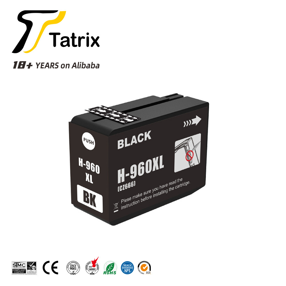 Tatrix 960 960XL CZ666AA Premium Black Compatible Printer Inkjet Ink Cartridge for HP Officejet Pro 3620 3610