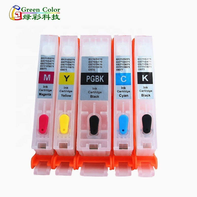 PGI-170 CLI-171 PGI170  Refill ink cartridge for Canon PIXMA MG6810 MG5710 MG7710 Printer with arc chip