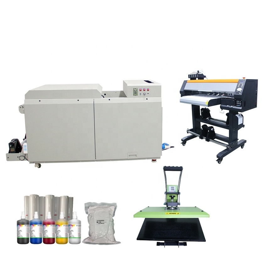 CMYK White Pet Film Printer machine for cotton leather shoes t shirt printing machine