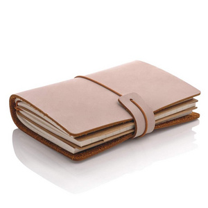 Cute Refillable Handmade Genuine Leather Journal Traveler's Pocket Notebook,  Leather Daily Notepad ,Best Gift for Planner