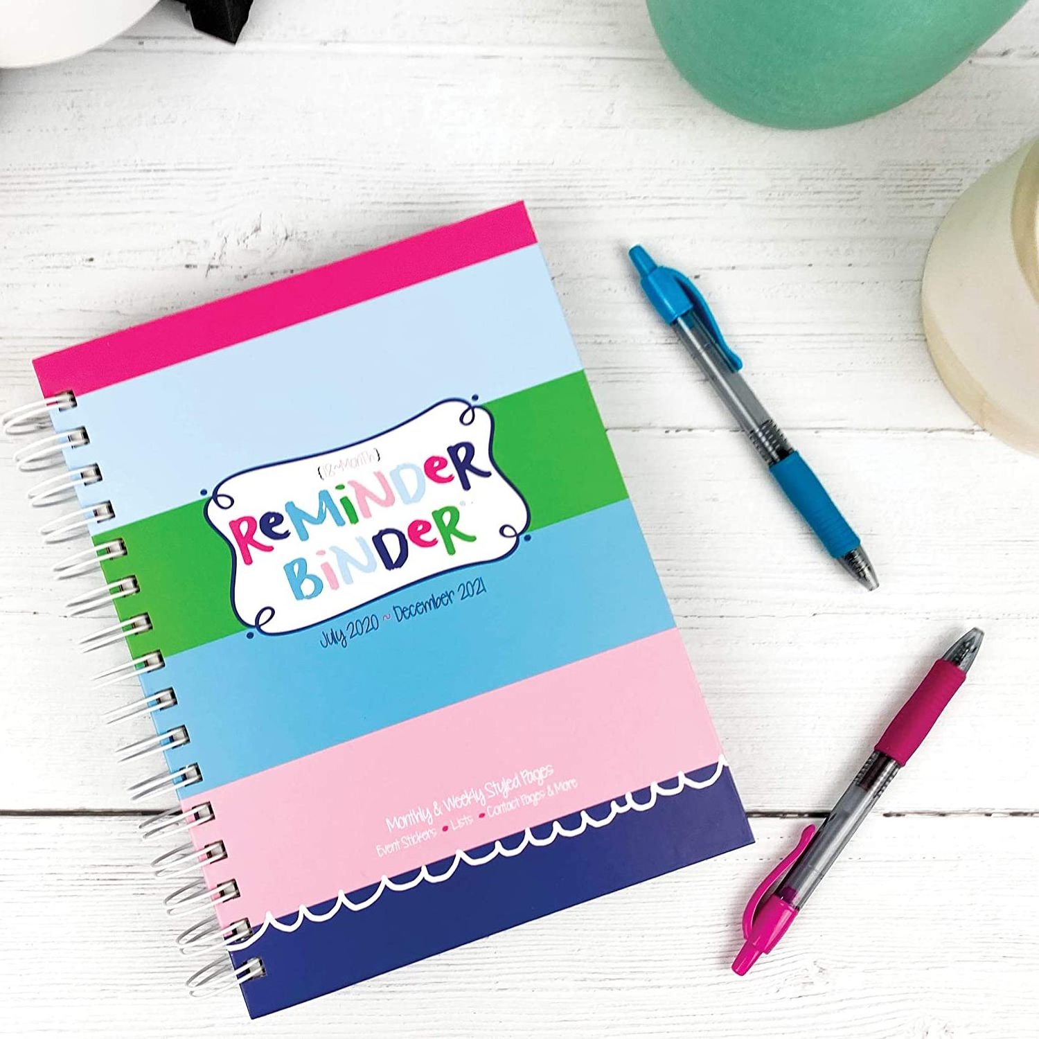 Remind Binders 18-Month Planner Book Weekly And Monthly Planner Spiral Notebook