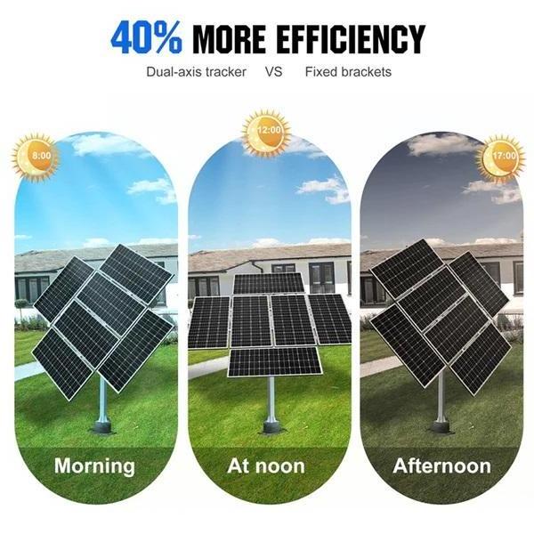 Cheap dual axis slew drive solar tracker with mounting frames for photovoltiac power 3kw 5kw Solar Trackers