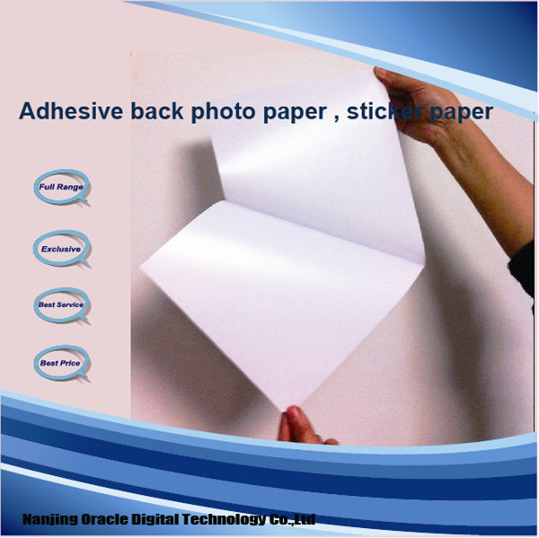 Manufacturer in China A4*50 sheets 108G matte sticker photo paper with water glue for office printing