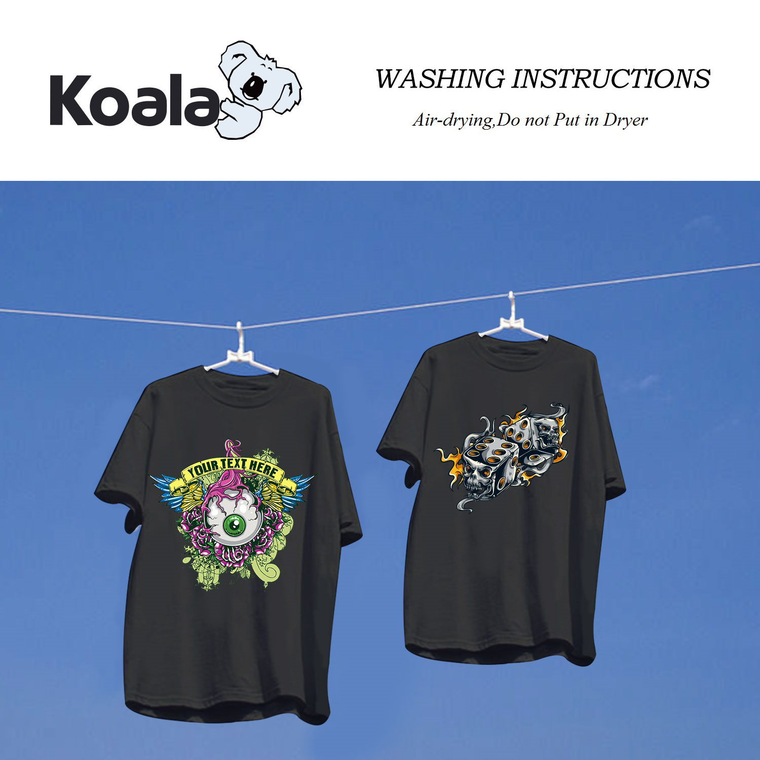 Koala factory Supply A4 175g Inkjet Dark Cotton T-shirt Heat Transfer Paper