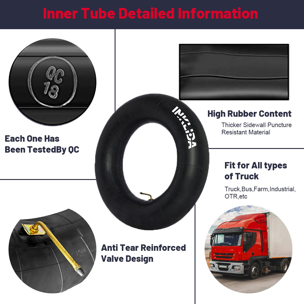 Wholesale High quality Korea technology Truck tire tube Bus Tyre Tube 750-16 Light Inner Tube desert tire