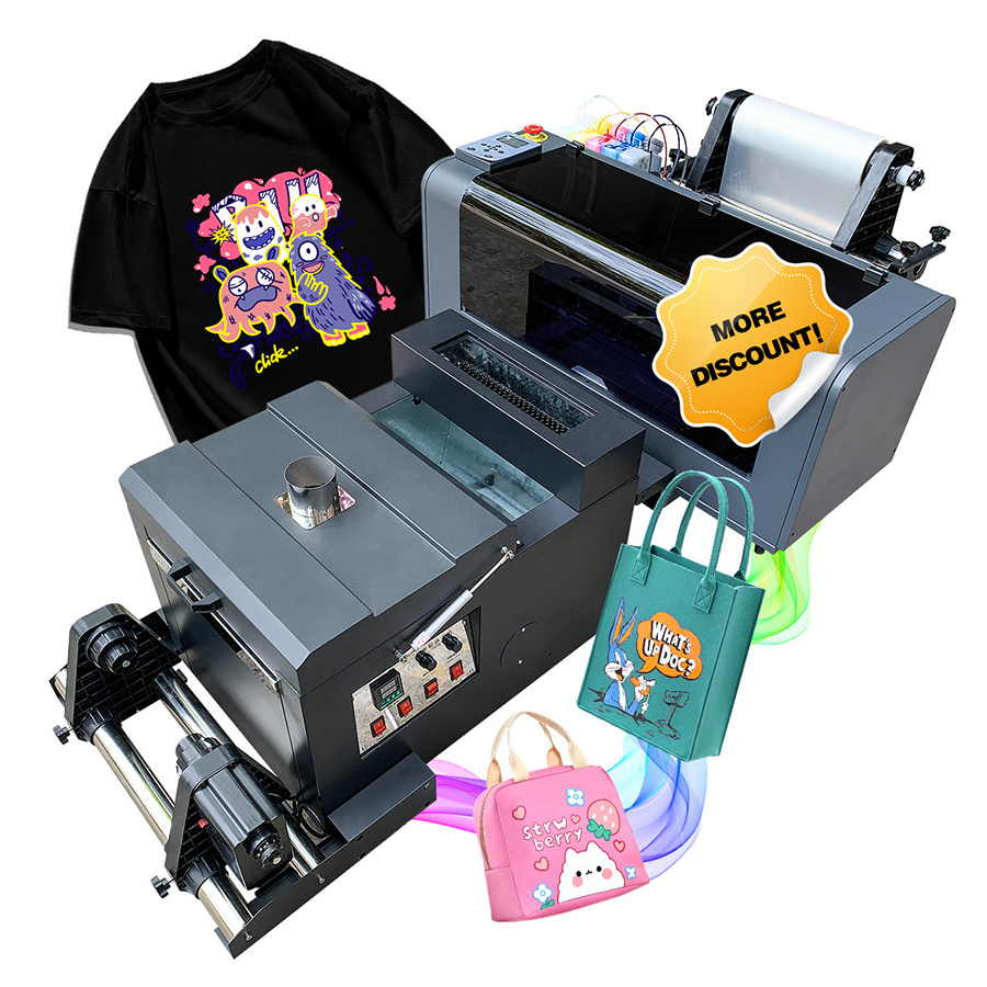 Inktime dual XP600 12 Inch A3 A3+ dtf printer printing machine dtf printer a3 With Powder Shaking Machine