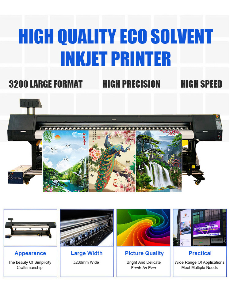 IT-E1601 High Quality Flex Banner Printing Machine Billboard Sign Printer Color Vinyl Car Sticker Digital Eco Solvent Printer